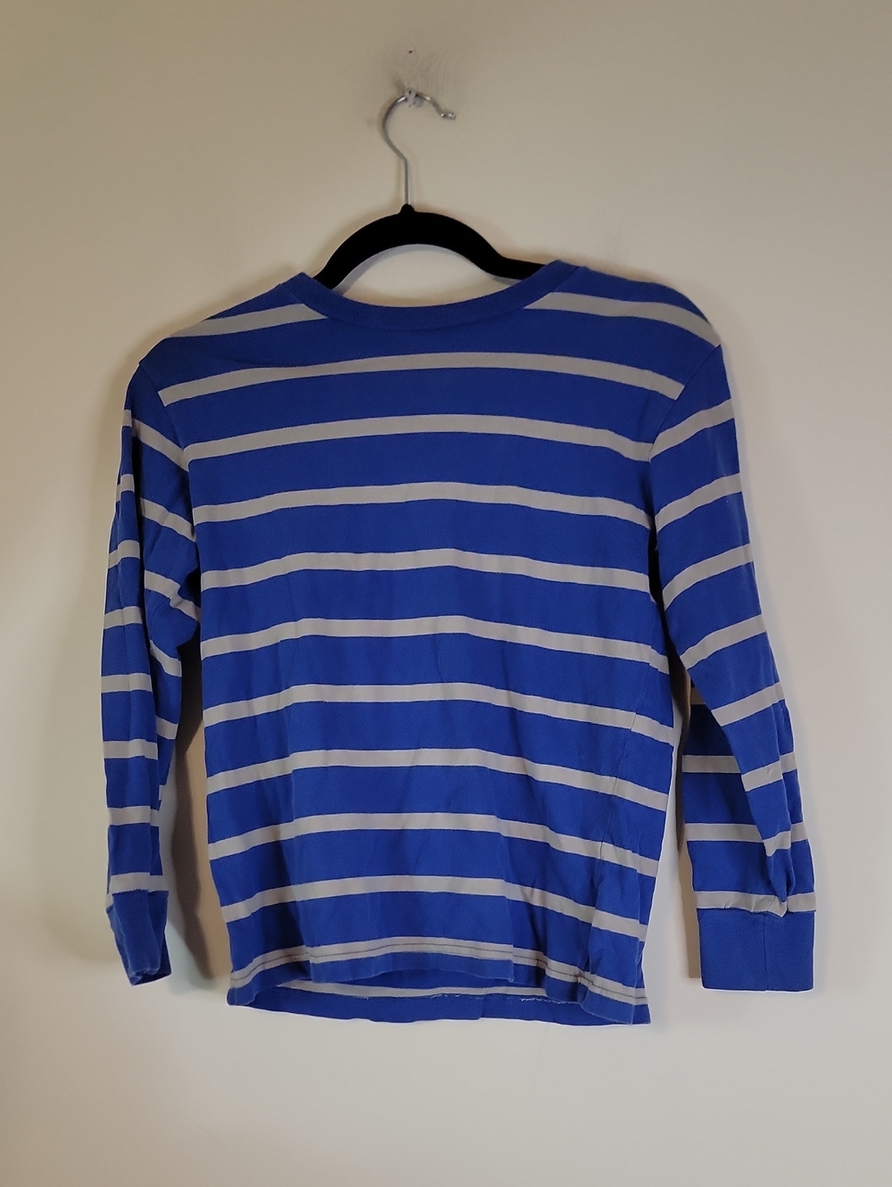 GAP Blue and White Striped Long-Sleeve Tee
